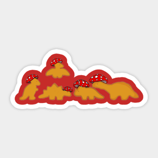 Dino Nuggets Mushies Sticker